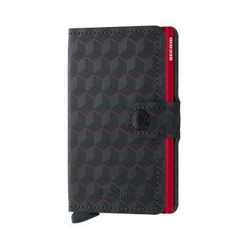 Secrid portofel de piele Optical Black-Red culoarea negru