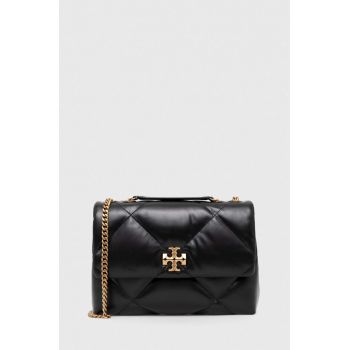 Tory Burch poseta de piele culoarea negru