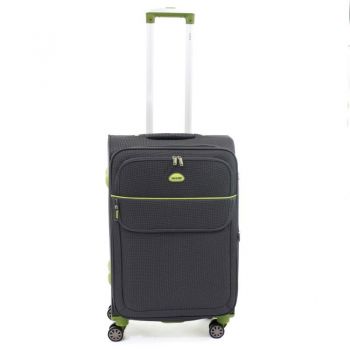 Troler Superlight 68x41x26 cm, 3.1 kg, expandabil 30%, gri / verde