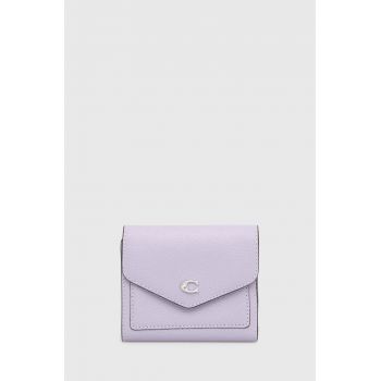 Coach portofel Wyn Small Wallet femei, culoarea violet