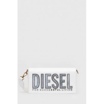 Diesel poșetă de piele culoarea alb X09775.P6183