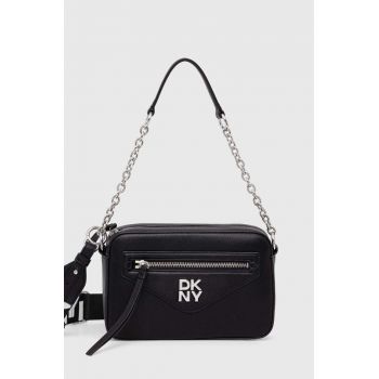 Dkny poseta de piele culoarea negru