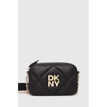 Dkny poseta de piele culoarea negru