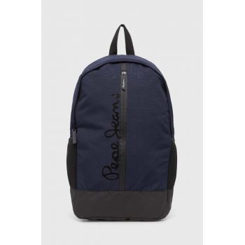 Pepe Jeans rucsac barbati, culoarea albastru marin, mare, cu imprimeu de firma original