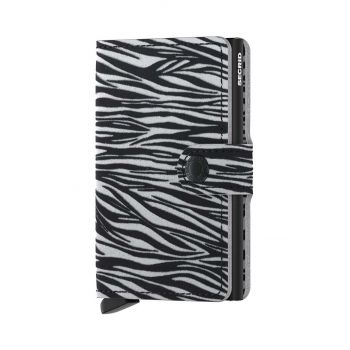 Secrid portofel de piele Miniwallet Zebra Light Grey culoarea gri