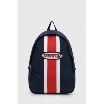 Tommy Jeans rucsac barbati, culoarea albastru marin, mare, modelator