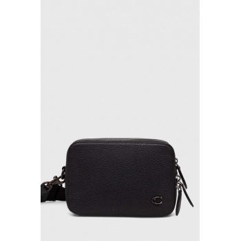 Coach borseta de piele culoarea negru