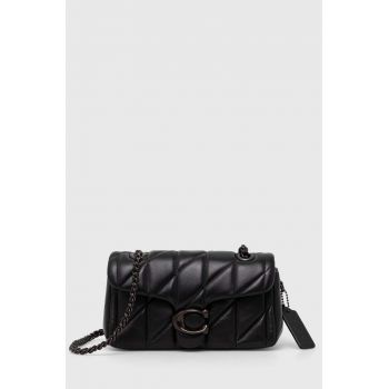 Coach poseta de piele culoarea negru