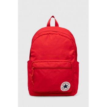 Converse rucsac culoarea rosu, mare, cu imprimeu ieftin