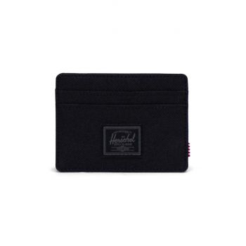 Herschel portofel Charlie Cardholder culoarea negru