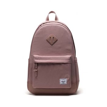 Herschel rucsac Heritage Backpack culoarea roz, mare, neted