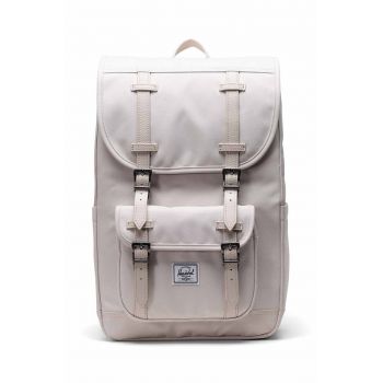 Herschel rucsac Little America Mid-Volume culoarea bej, mare, neted