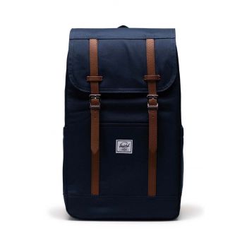 Herschel rucsac Retreat Backpack culoarea albastru marin, mare, neted ieftin