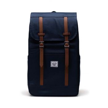 Herschel rucsac Retreat Backpack culoarea albastru marin, mare, neted