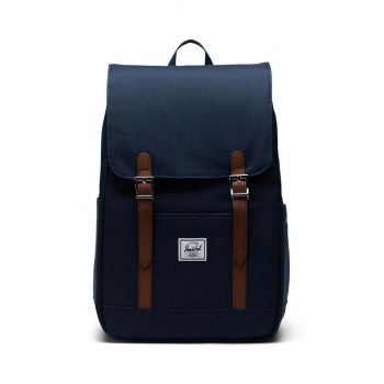 Herschel rucsac Retreat Small Backpack culoarea albastru marin, mare, neted ieftin