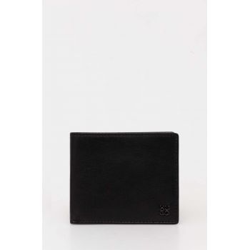 HUGO portofel de piele bărbați, culoarea negru 50511317