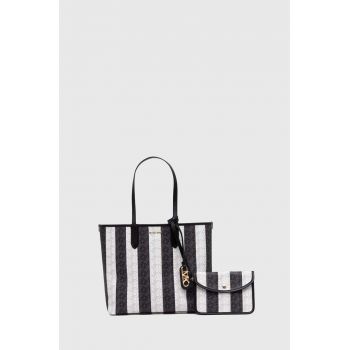 MICHAEL Michael Kors poseta cu doua fete culoarea negru