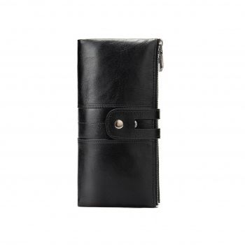 Portofel dama Delis, Bathilda PT1237, piele naturala, Negru