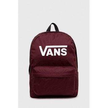 Vans rucsac culoarea bordo, mare, cu imprimeu ieftin