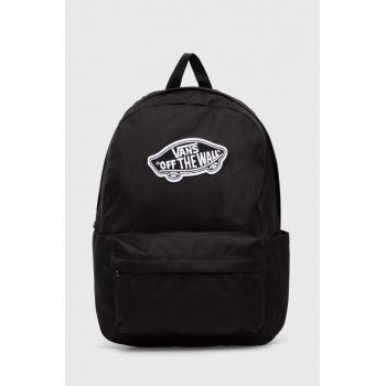 Vans rucsac culoarea negru, mare, cu imprimeu