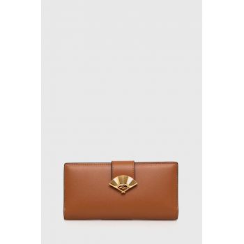 Karl Lagerfeld portofel de piele femei, culoarea maro