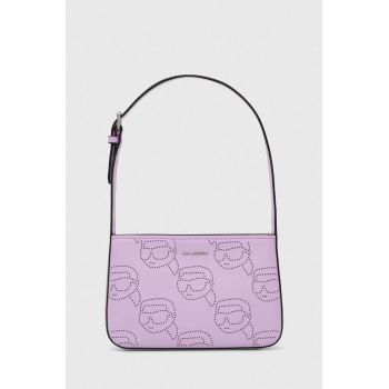 Karl Lagerfeld poseta de piele culoarea violet