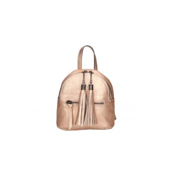 Rucsac de piele cu canafi - Roz