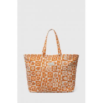 Billabong geanta de bumbac culoarea portocaliu