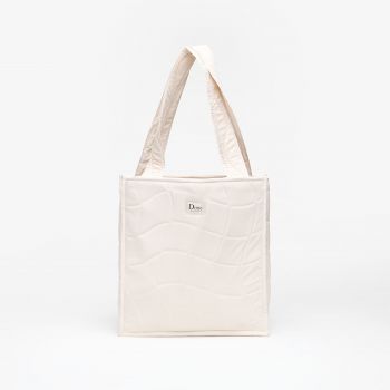 Dime Quilted Tote Bag Tan de firma originala