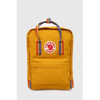 Fjallraven rucsac Kanken Rainbow femei, culoarea portocaliu, mare, cu imprimeu, F23620 ieftin