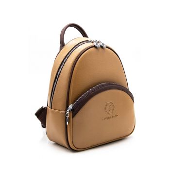 Rucsac de piele ecologica cu buzunar exterior de firma original Rucsac de piele ecologica cu buzunar exterior de firma original