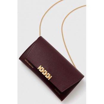 Victoria Beckham poșetă de piele culoarea bordo B224AAC005665A