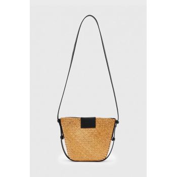 AllSaints poseta EBRO STRAW CROSSBODY culoarea galben, WB581Y