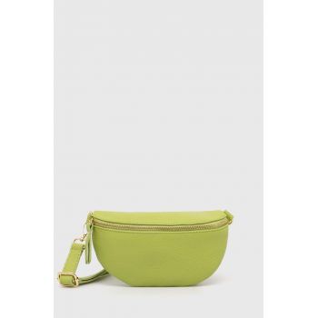 Answear Lab borseta de piele culoarea verde