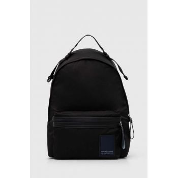 Armani Exchange rucsac barbati, culoarea negru, mare, neted, 952627 4R837