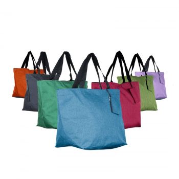 Geanta shopper multifunctionala medie din material textil panzat, diverse culori - Cadou ieftina