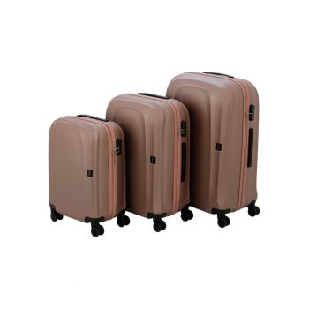 Set 3 trolere Ground ERICA - ABS - marime S+M+L - culoare roz prafuit