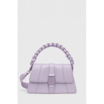 Tommy Jeans poșetă culoarea violet, AW0AW15952