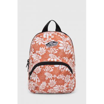 Vans rucsac culoarea portocaliu, mare, cu imprimeu de firma original