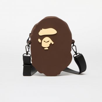 A BATHING APE Ape Head Silicon Shoulder Bag Brown de firma originala