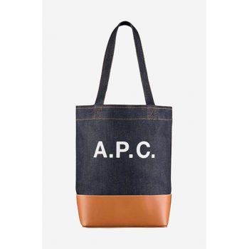 A.P.C. poșetă culoarea bleumarin CODDP.M61568-CARAMEL de firma originala