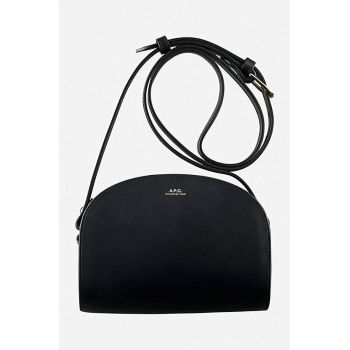 A.P.C. poșetă de piele Demi culoarea negru PXAWV.F61392-GREIGE de firma originala