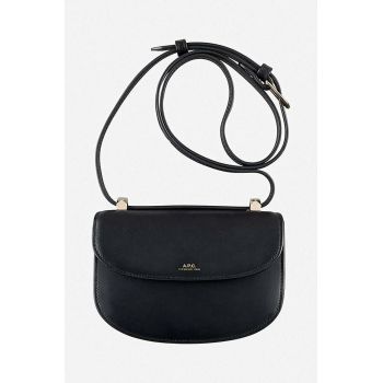 A.P.C. poșetă de piele Geneve Mini culoarea negru PXAWV.F61415-BLACK