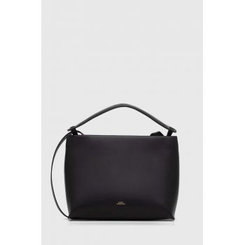 A.P.C. poșetă de piele Sac Ashley culoarea negru, PXAWV.F61739.LZZ