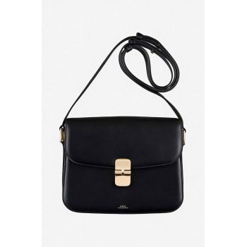 A.P.C. poșetă de piele Sac Grace Small culoarea negru