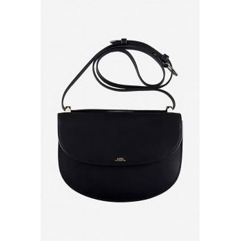 A.P.C. poșetă Sac Geneve PXAWV-F61161 BLACK culoarea negru