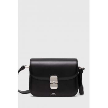 A.P.C. poseta de piele sac grace small culoarea negru, PXBVN-F61413