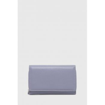 Answear Lab portofel de piele femei, culoarea violet