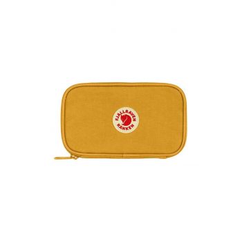 Fjallraven portofel Kanken Travel Wallet culoarea galben, F23781