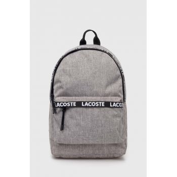 Lacoste rucsac culoarea gri, mare, neted